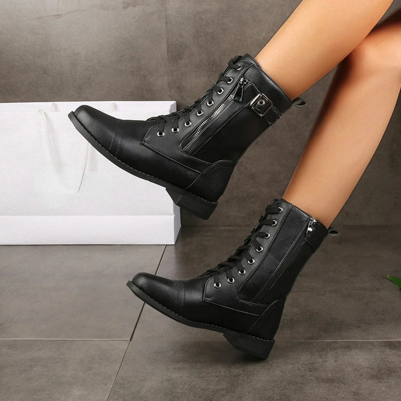 Brandy™ sleek black ankle boots polished silhouette leg-lengthening classic style