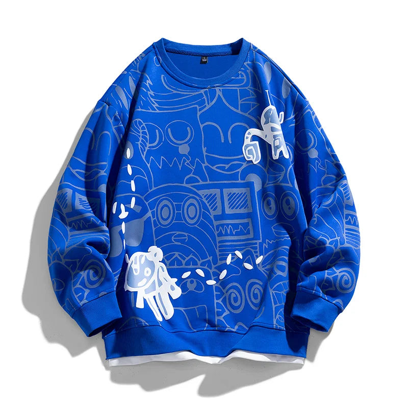 Rylan unisex relaxed-fit cotton crewneck pullover sweatshirt streetwear breathable classic design