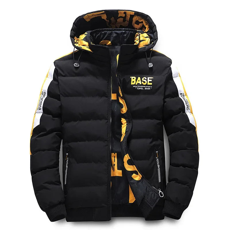 Men's Wavlynn Axen padded jacket water-resistant thick insulation detachable hood cold weather