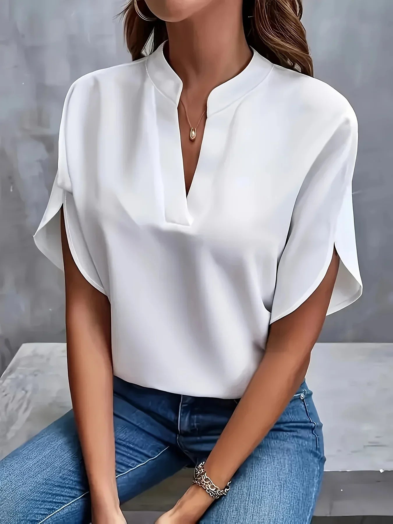 Thalia tailored blouse elegant silhouette versatile sophisticated cut for work or evening wear