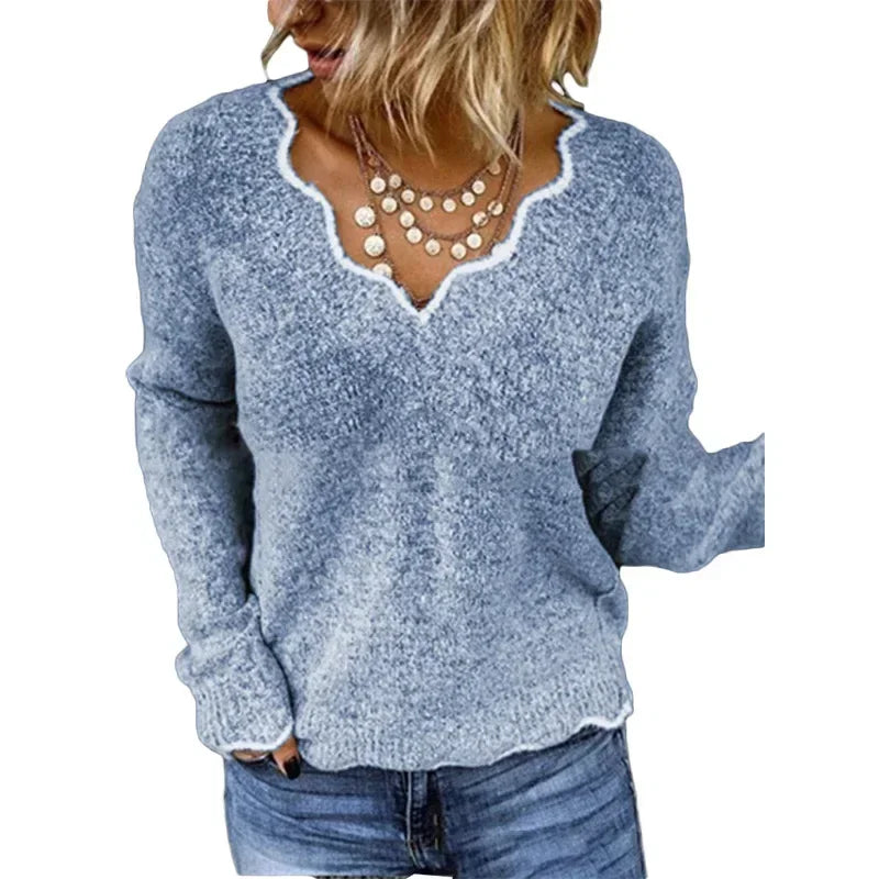 Nora elegant sweater soft premium knit timeless silhouette breathable fibers flattering refined fit