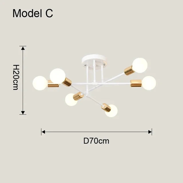 Aurøn Scandinavian ceiling lamp warm LED modern Nordic minimalist design living room light fixture
