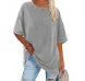 White oversized cotton t-shirt relaxed fit dropped shoulders casual summer style