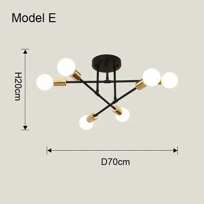 Scandinavian ceiling lamp warm LED modern Nordic design clean lines minimalist white finish