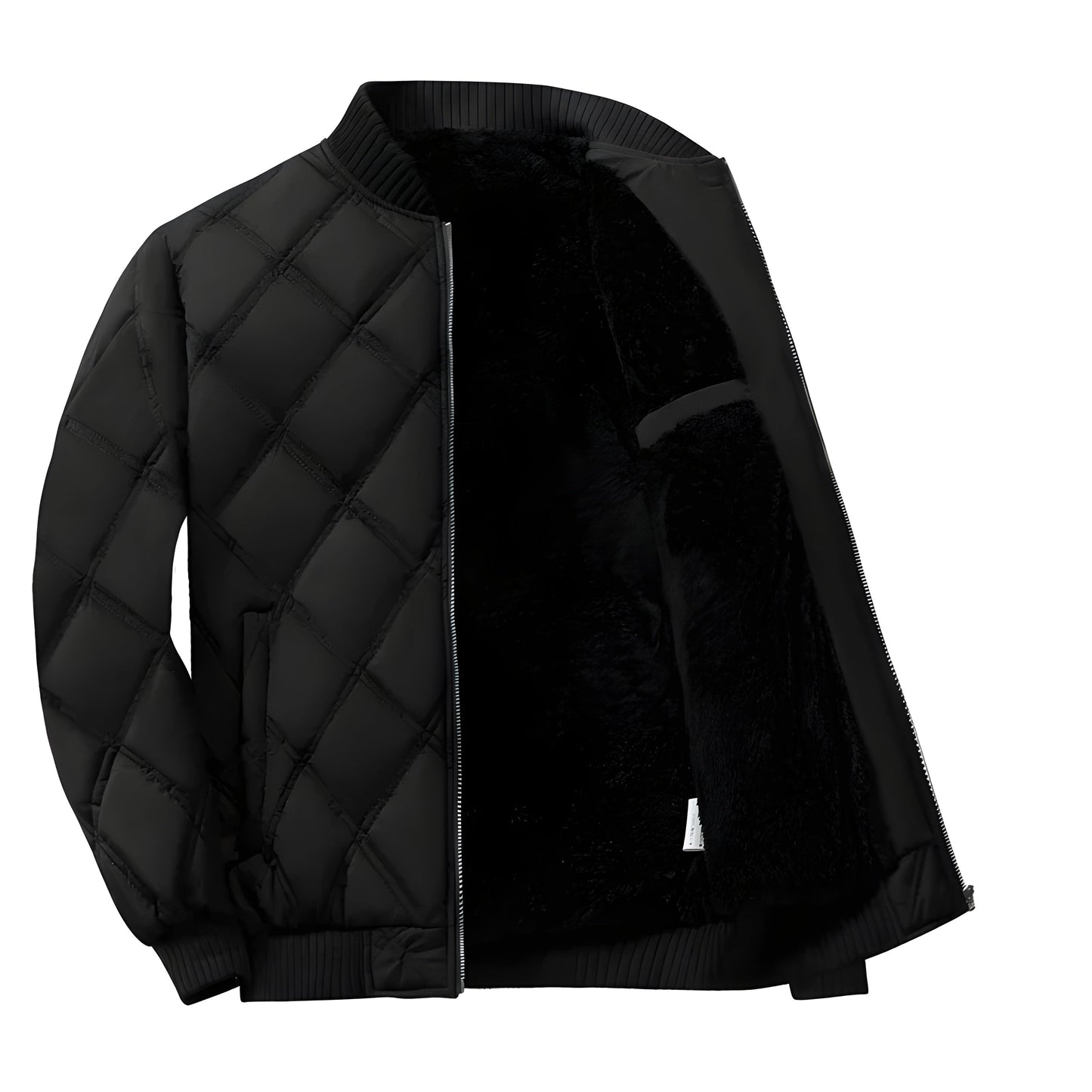 Arlo slim-fit diamond-quilted jacket with fleece lining and lightweight cotton fill