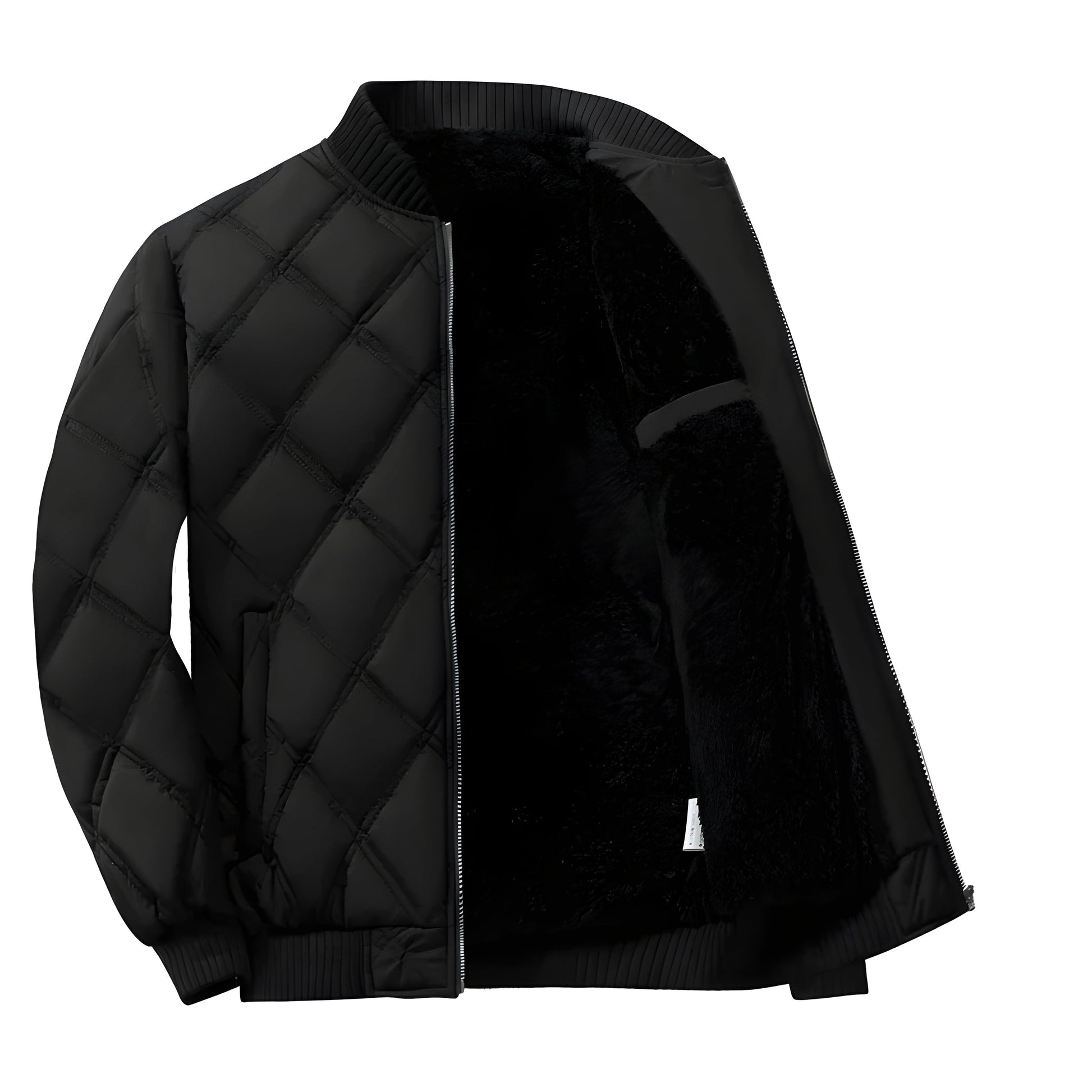 Arlo slim-fit diamond-quilted jacket with fleece lining and lightweight cotton fill