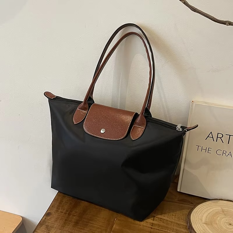 Wavlynn minimalist nylon shoulder tote bag women large capacity reinforced strap daily commute