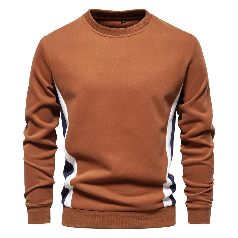 Great Bear men's sophisticated crew neck sweater in neutral tone with ultra-soft breathable fabric