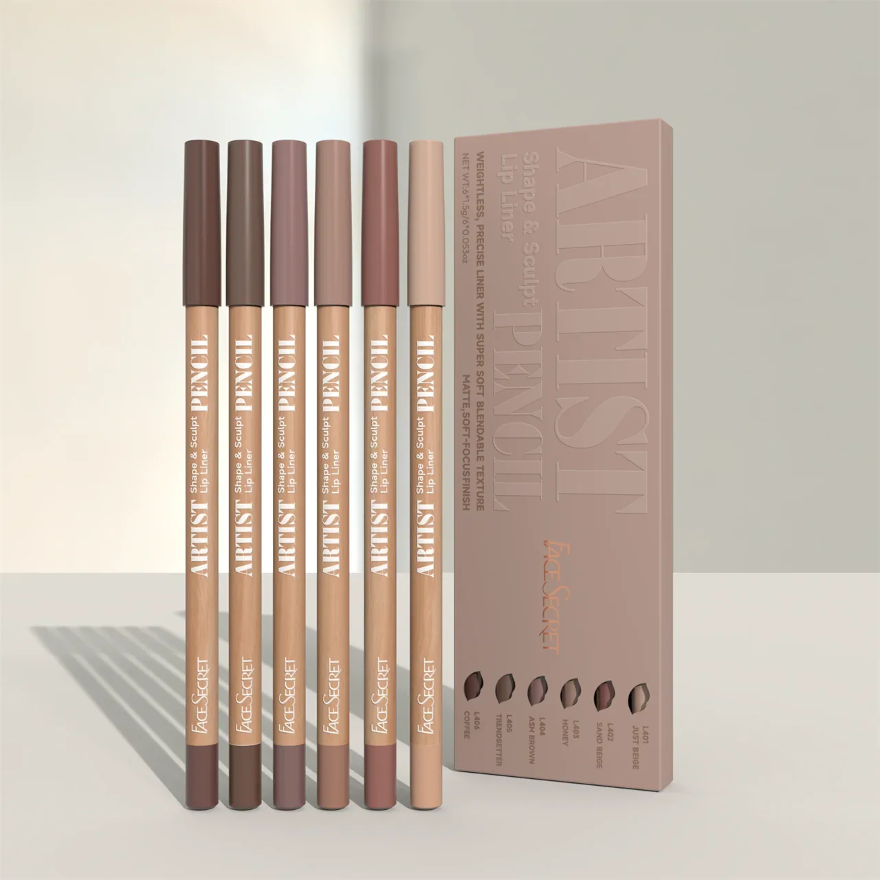 Lineage Lip Pencil Set waterproof sharpenable liner for smooth precise 12-hour wear