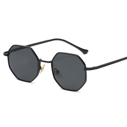 Amari retro octagon sunglasses gold-plated single bridge frame UV400 unisex vintage 70s alloy metal