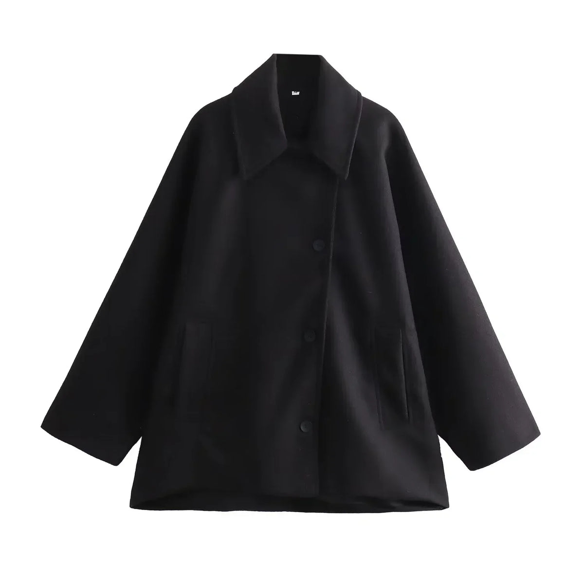 Women's oversized winter coat in cozy neutral tones, relaxed silhouette with premium insulation for layering