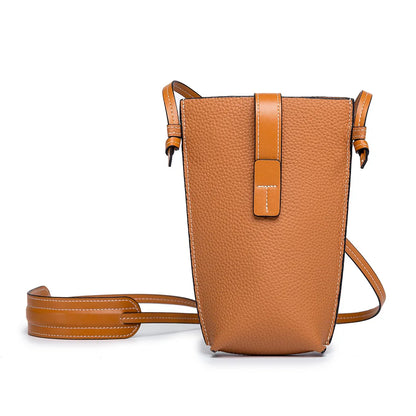 Wavlynn Catherine compact vertical crossbody bag in vegan PU leather with adjustable strap