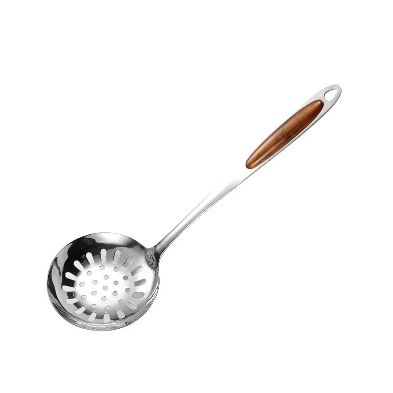 Sylvan stainless steel utensil set with ergonomic heat-resistant handles and mirror-like polished finish