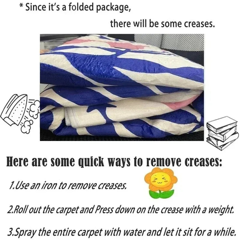 European Style Luxury Carpet Living Room Flower Pattern Decoration Bedroom Large Rugs Sofa Area Non-slip Easy Clean Floor Mat