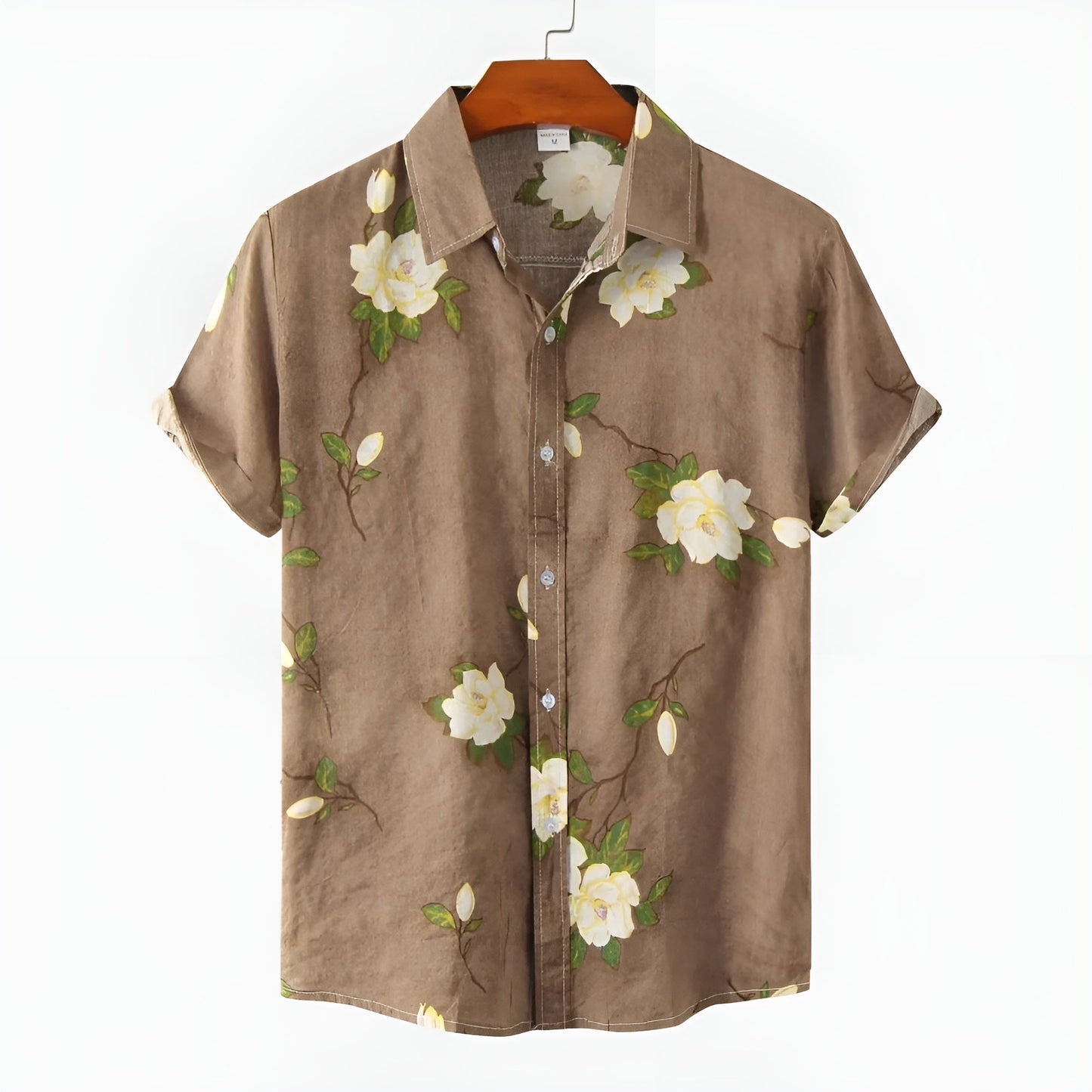 Acosta relaxed fit floral shirt breathable fabric short sleeve classic collar summer essential