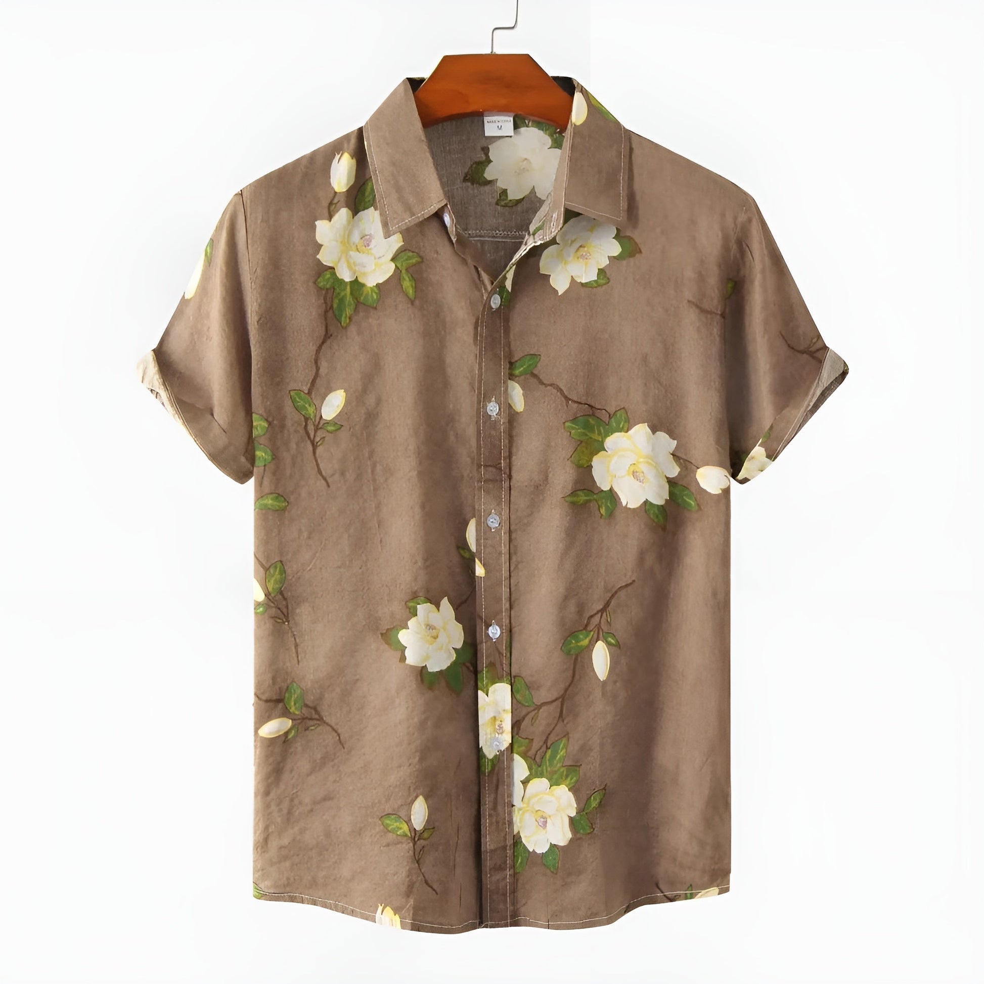 Acosta relaxed fit floral shirt breathable fabric short sleeve classic collar summer essential