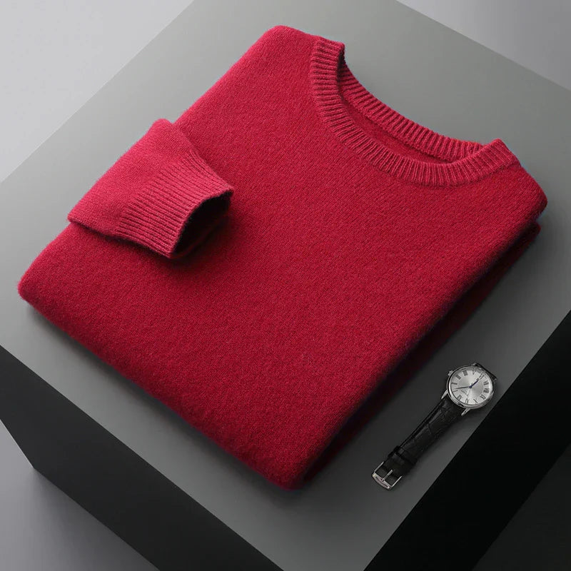 Men's wool sweatshirt loose fit round neck ribbed cuffs minimalist Nordisk Flair design