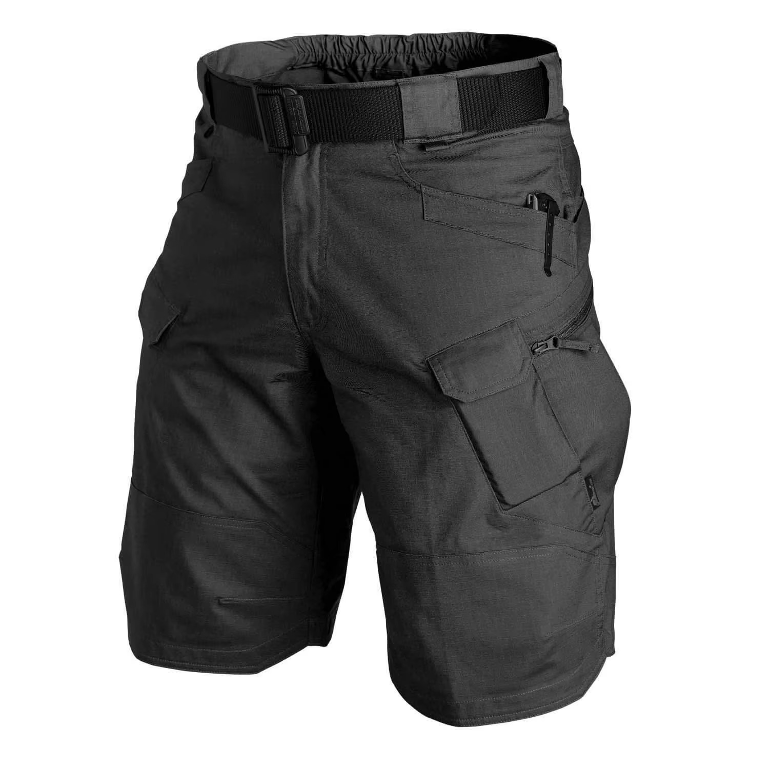 Men's camo tactical cargo shorts waterproof quick-dry multi-pocket outdoor adventure fit