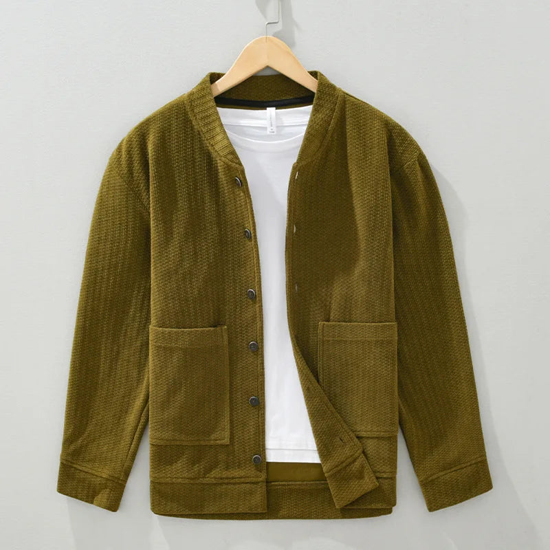 Anderson brown corduroy jacket classic cut with ribbed texture versatile seasonal wear