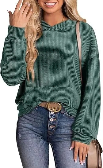 Women's light gray casual hoodie relaxed fit round neck long sleeves lightweight breathable spring