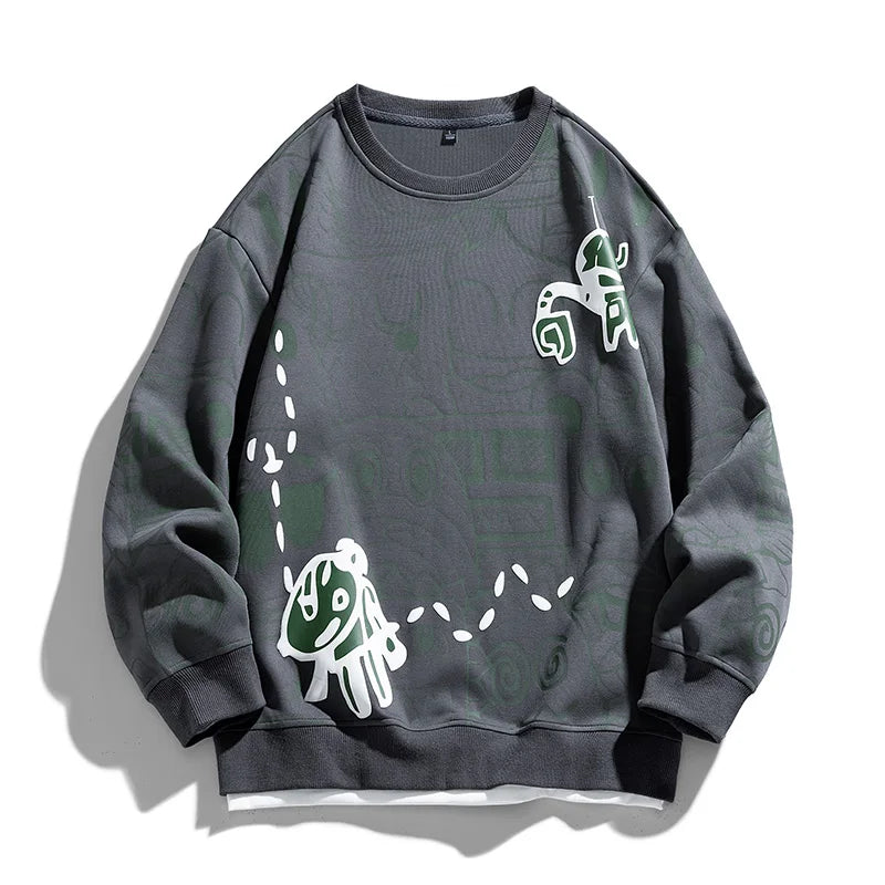Rylan unisex relaxed-fit crewneck pullover sweatshirt in classic cotton streetwear style