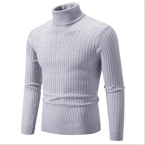 Colin turtleneck sweater ribbed knit tailored fit classic design breathable fabric versatile style