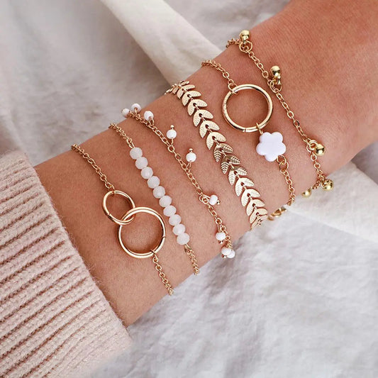 Joan - Layered Bracelet Set - Wavlynn