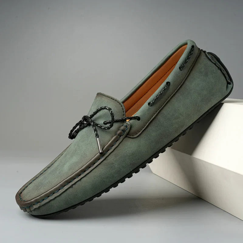 Verlyn tan genuine leather loafers with cushioned arch support and flexible sole