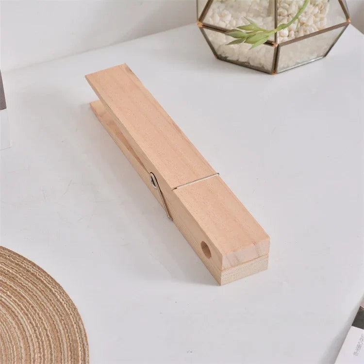 Giant decorative wooden clothespin smooth polished finish multipurpose home decor accent whimsical design