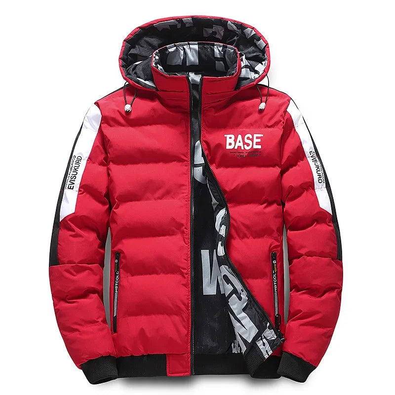Men's Wavlynn Axen padded jacket water-resistant thick insulation detachable hood cold weather