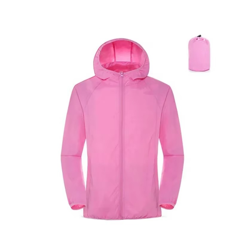 Lightweight waterproof windbreaker raincoat for men and women, packable hiking shell with rain protection