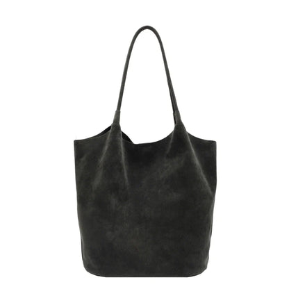 Wavlynn Judy faux suede tote bag spacious everyday carryall soft matte textured finish neutral