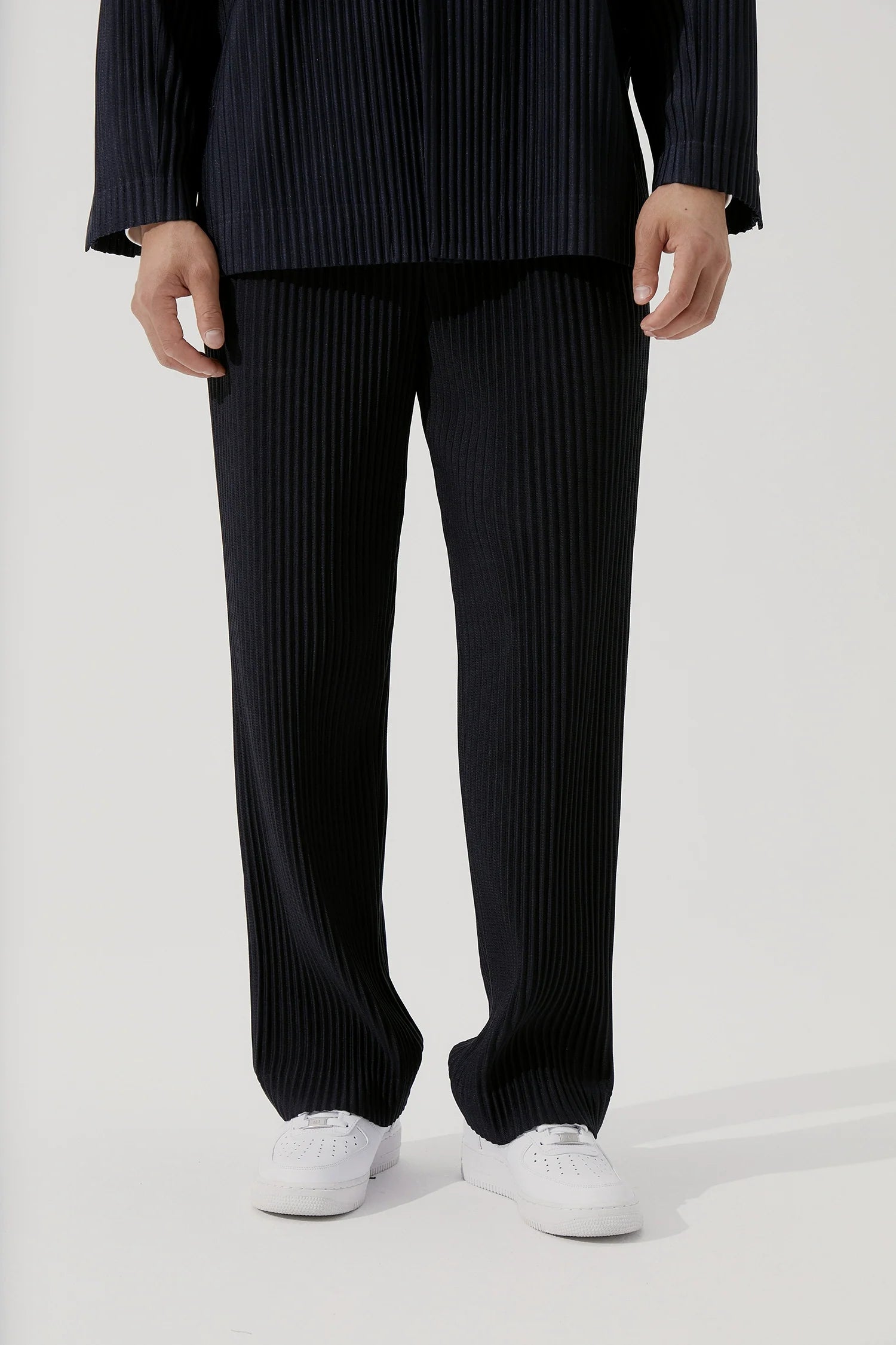 Exodus relaxed-fit corduroy lounge pants in neutral tone with subtle ribbed texture and elastic waist