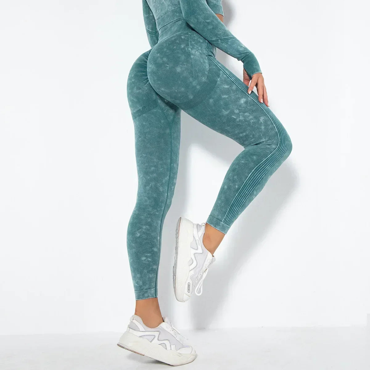 Black high-rise seamless sculpt leggings with body-contouring supportive fabric and four-way stretch
