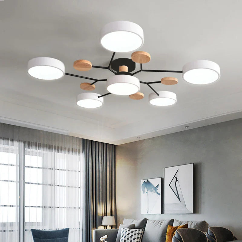 Stamen LED chandelier ceiling light warm floral design elegant modern fixture for bedroom living room