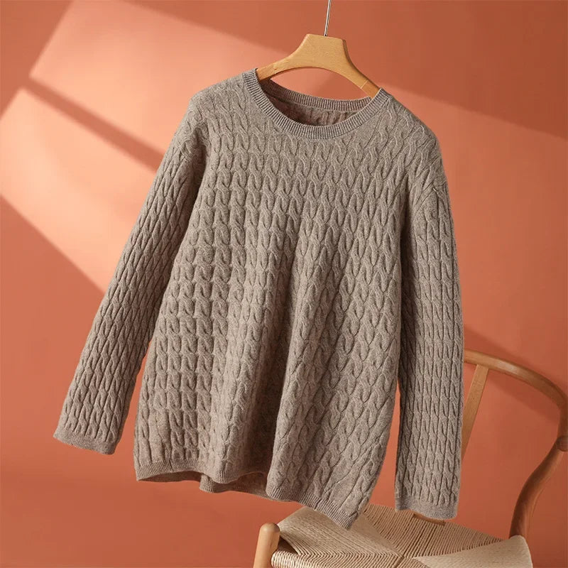 Ariana elegant women's sweater in neutral tones, flattering silhouette with premium soft fabric