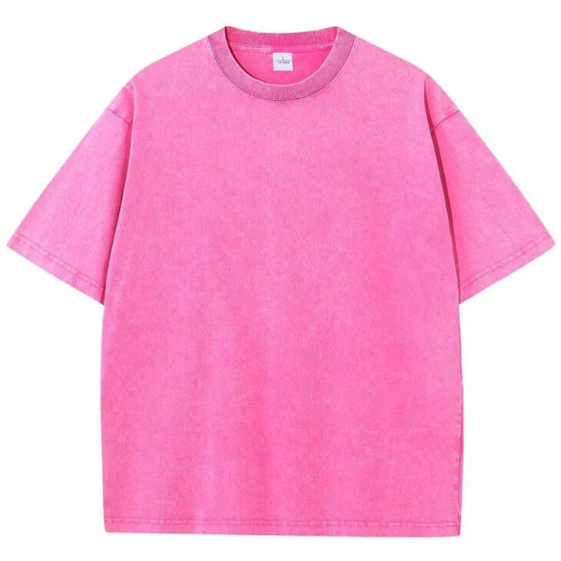 Bravon heavyweight garment-dyed oversized boxy retro t-shirt in washed vintage cotton