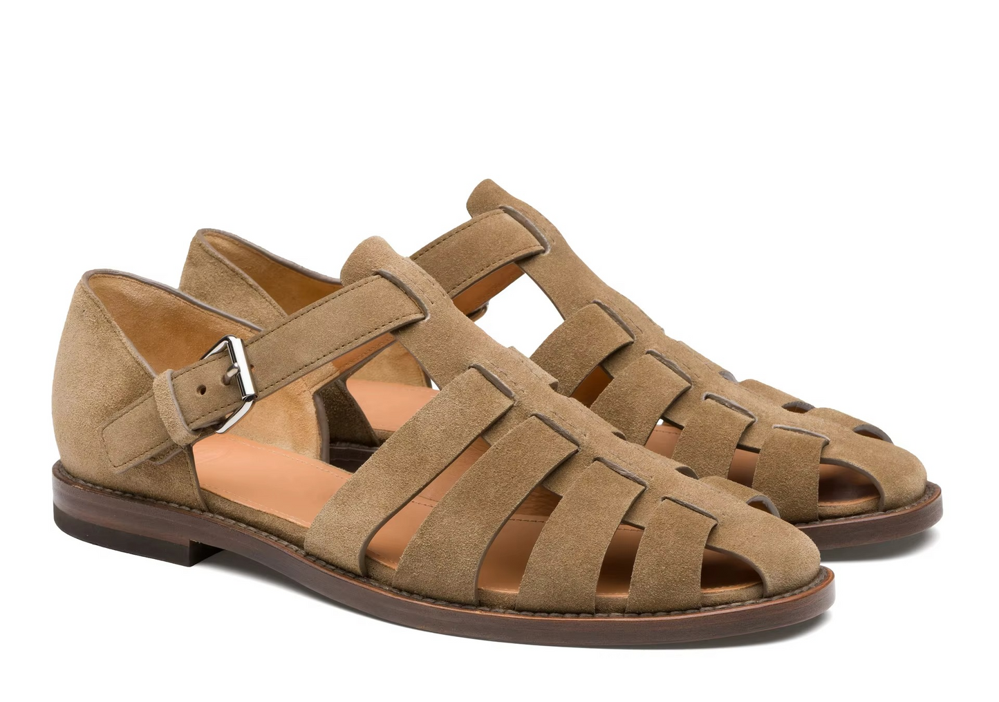Wavlynn Mens Summer Leather Dress Sandals With Woven Straps For Formal Outdoor Wear