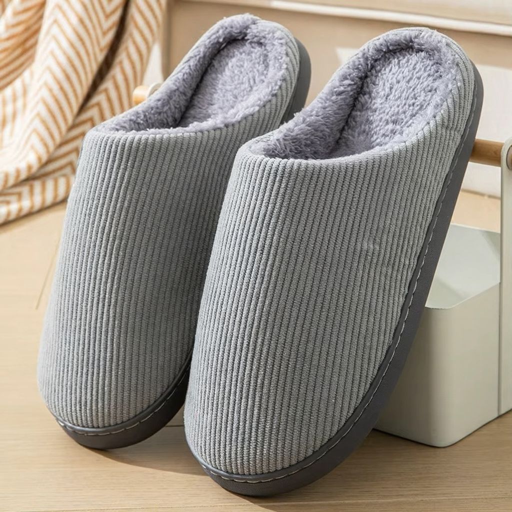 Women's plush indoor winter slippers thick cushion sole cozy warm non-slip fuzzy house shoes