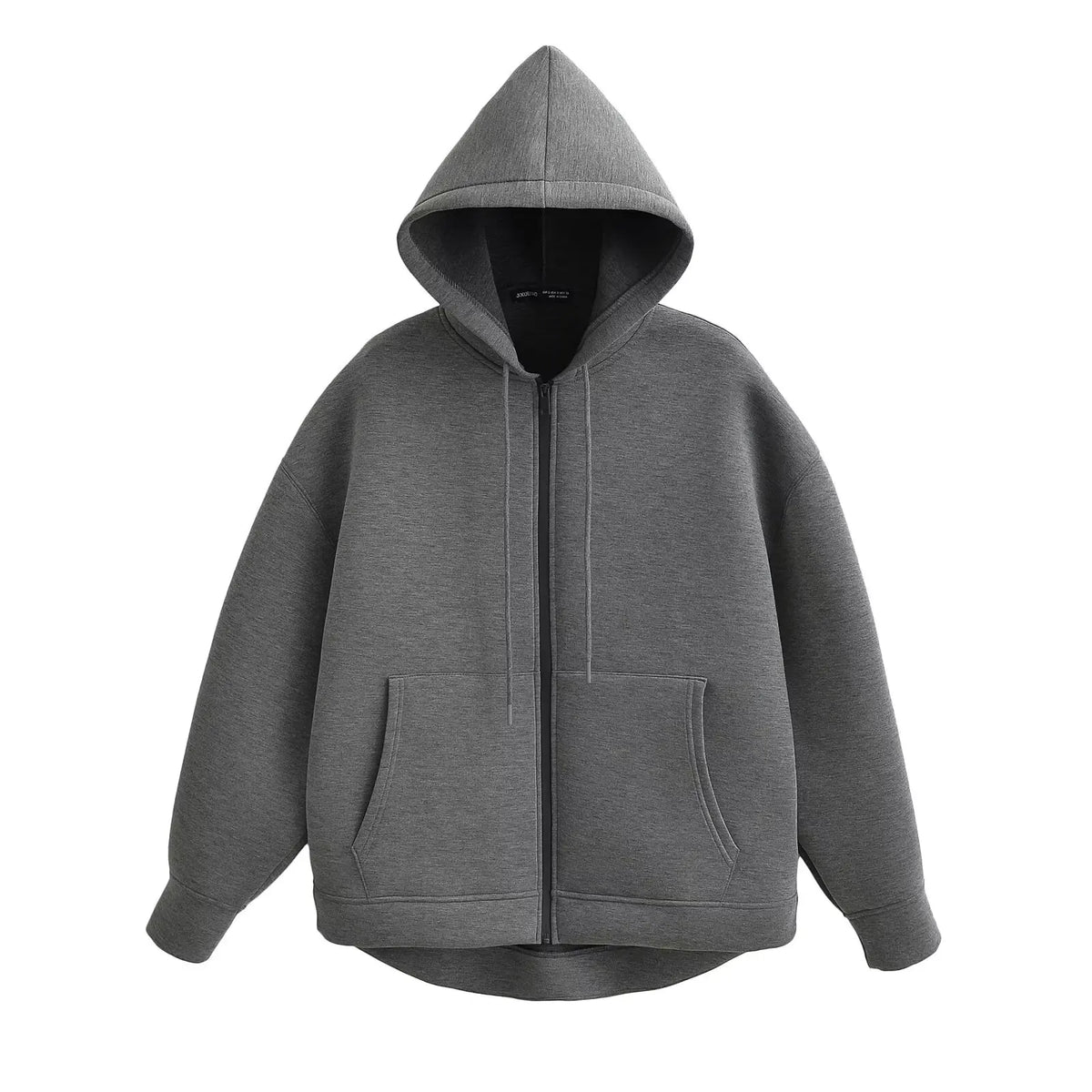 Women's winter zip-up hoodie in cozy sporty modern fit with adjustable zipper for cold weather layering