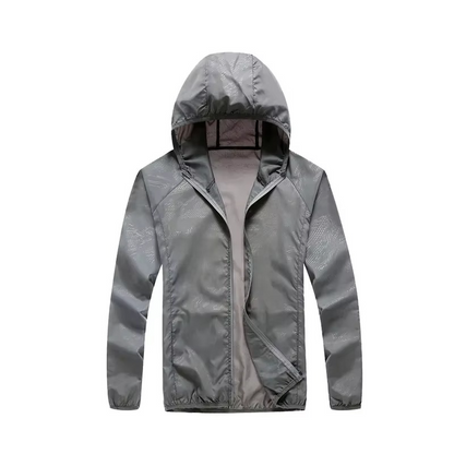 Lightweight waterproof windbreaker raincoat for men and women, packable hiking jacket with rain protection