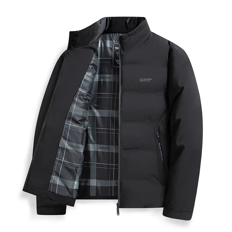 Morante slim-fit quilted jacket with mandarin collar, lightweight duck-down insulation, zip-up closure