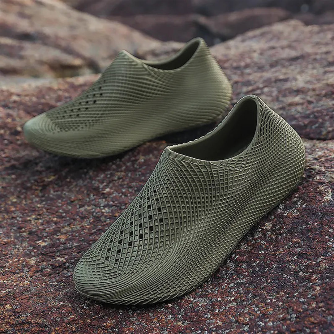 Wavlynn Orbit Shell Runner slip-on shoe sculptural EVA design lightweight all-season futuristic silhouette