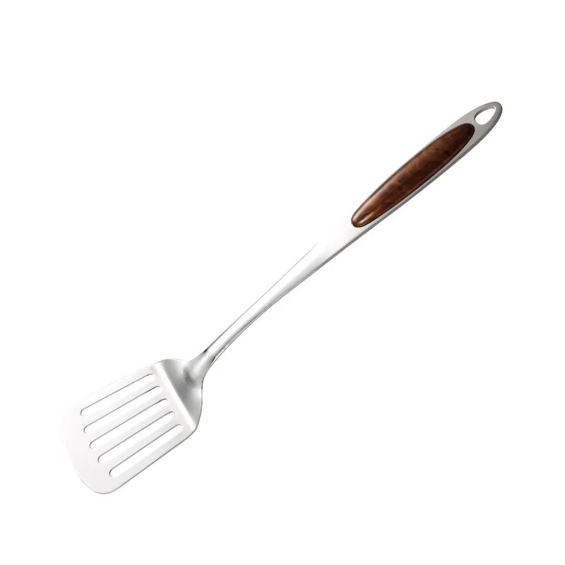 Sylvan stainless steel utensil set with ergonomic heat-resistant handles and mirror-like polished finish