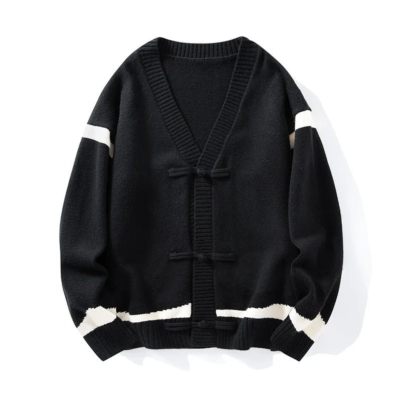 Cozy relaxed-fit cardigan with knot closures and ultra-soft fabric for effortless everyday style