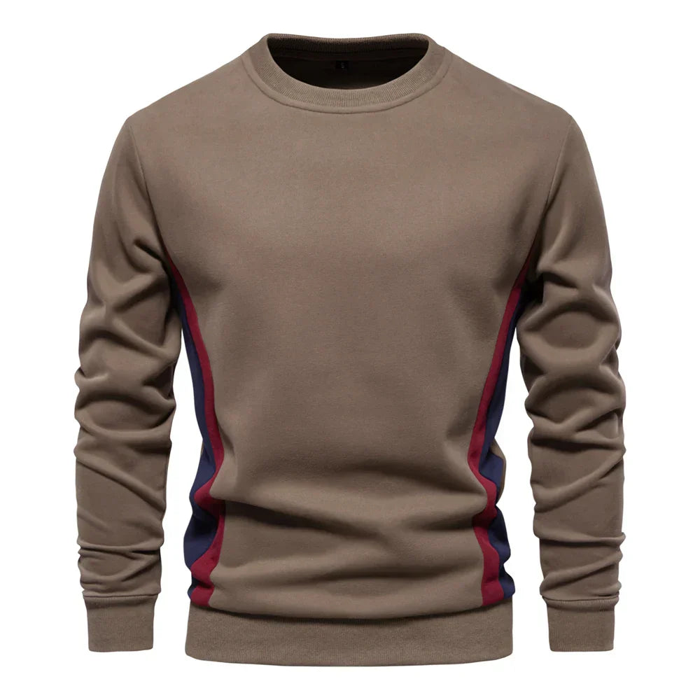 Great Bear men's sophisticated crew neck sweater in neutral tone with ultra-soft breathable fabric