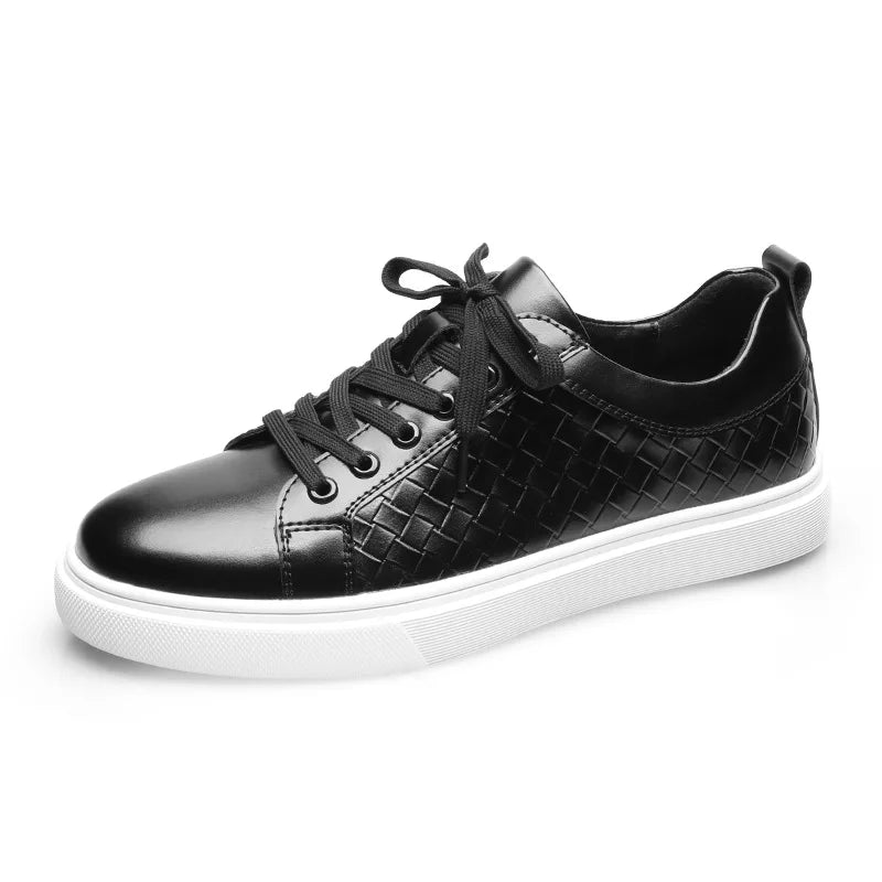Briar classic low-top men's sneaker buffed faux leather embossed sidewall white outsole