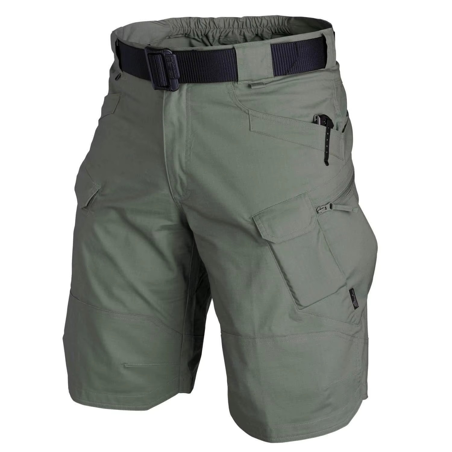 Men's camo tactical cargo shorts waterproof quick-dry multi-pocket outdoor adventure style
