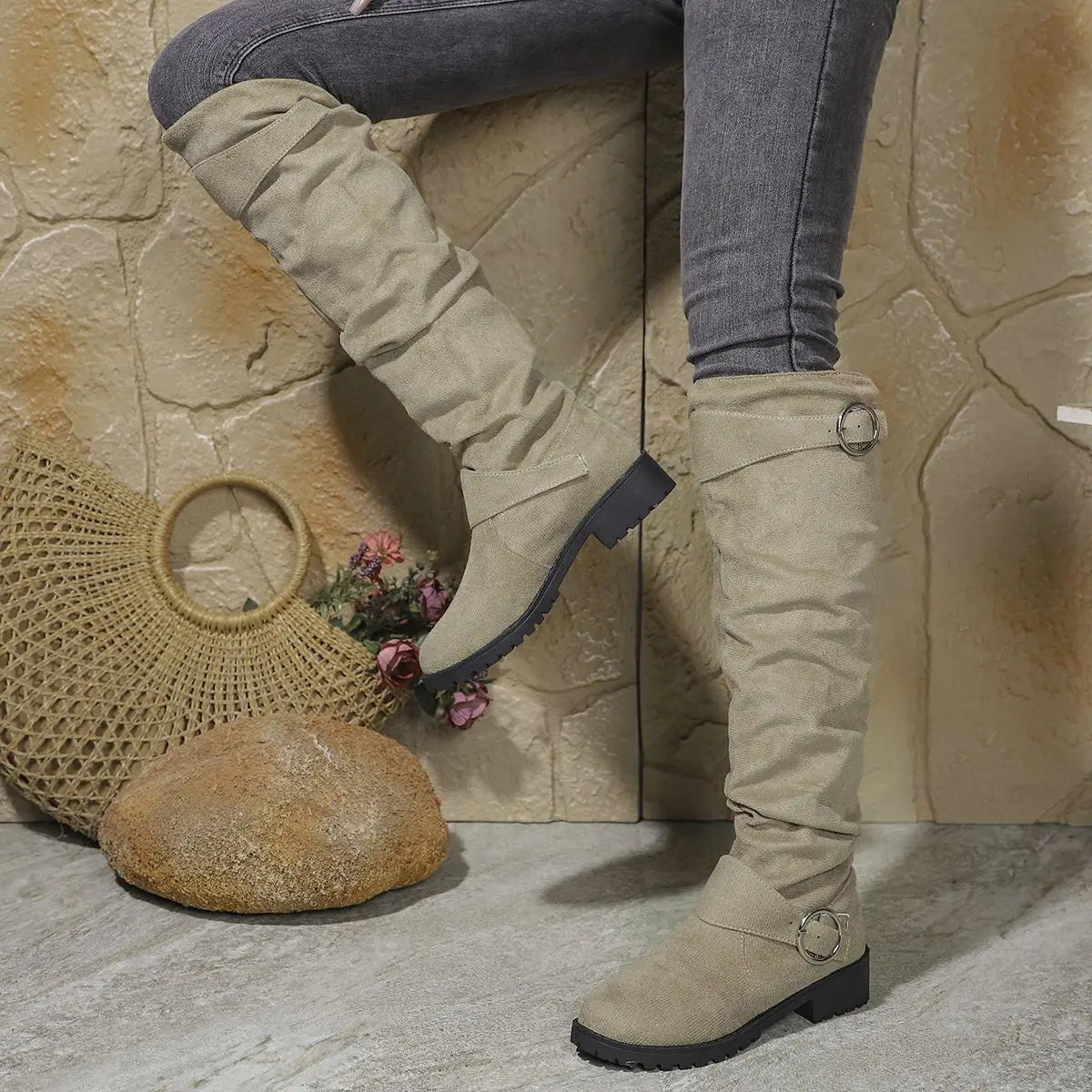 Wyn knee-high boots sleek elongated silhouette leg-lengthening design for everyday elegant style