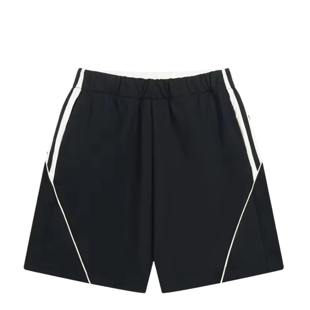 Fixed Point relaxed-fit shorts with contrast panels, elastic waistband, and drawstring closure